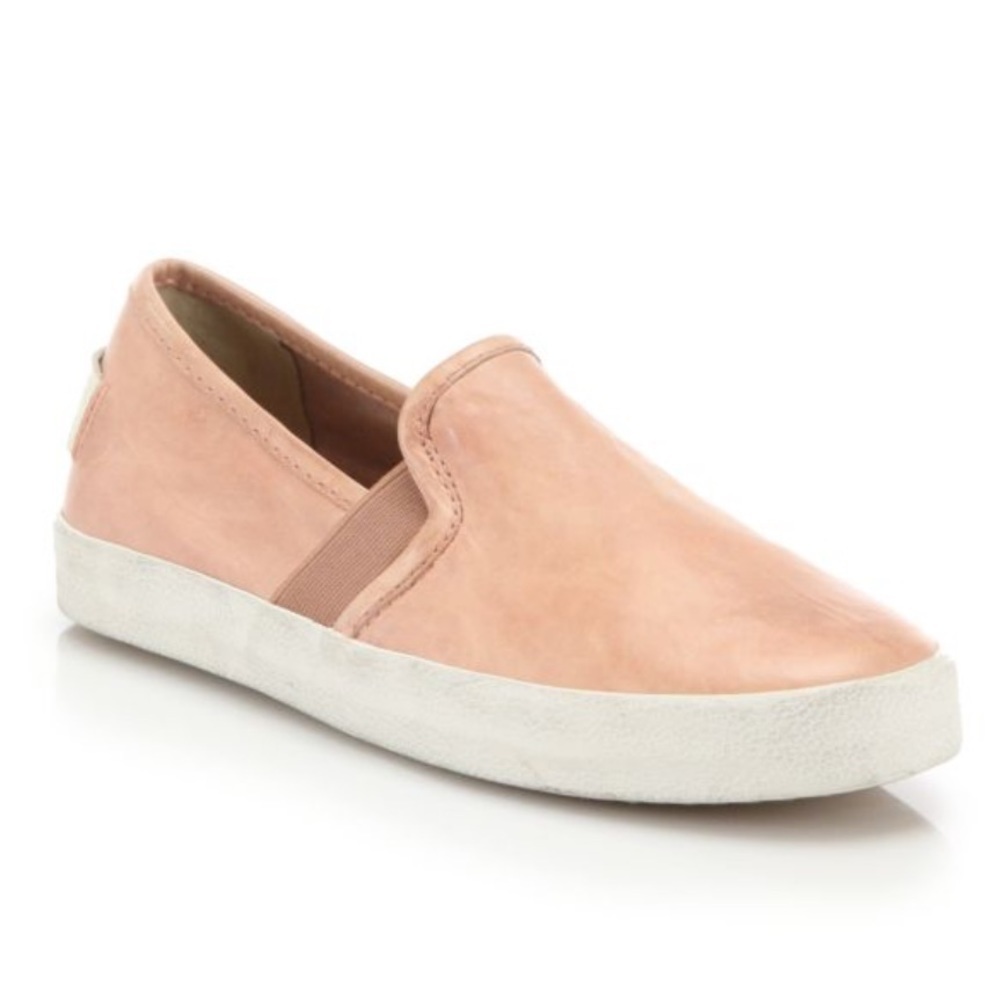 Frye Ivy Blush Light Pink Leather Slip On Dylan Shoes